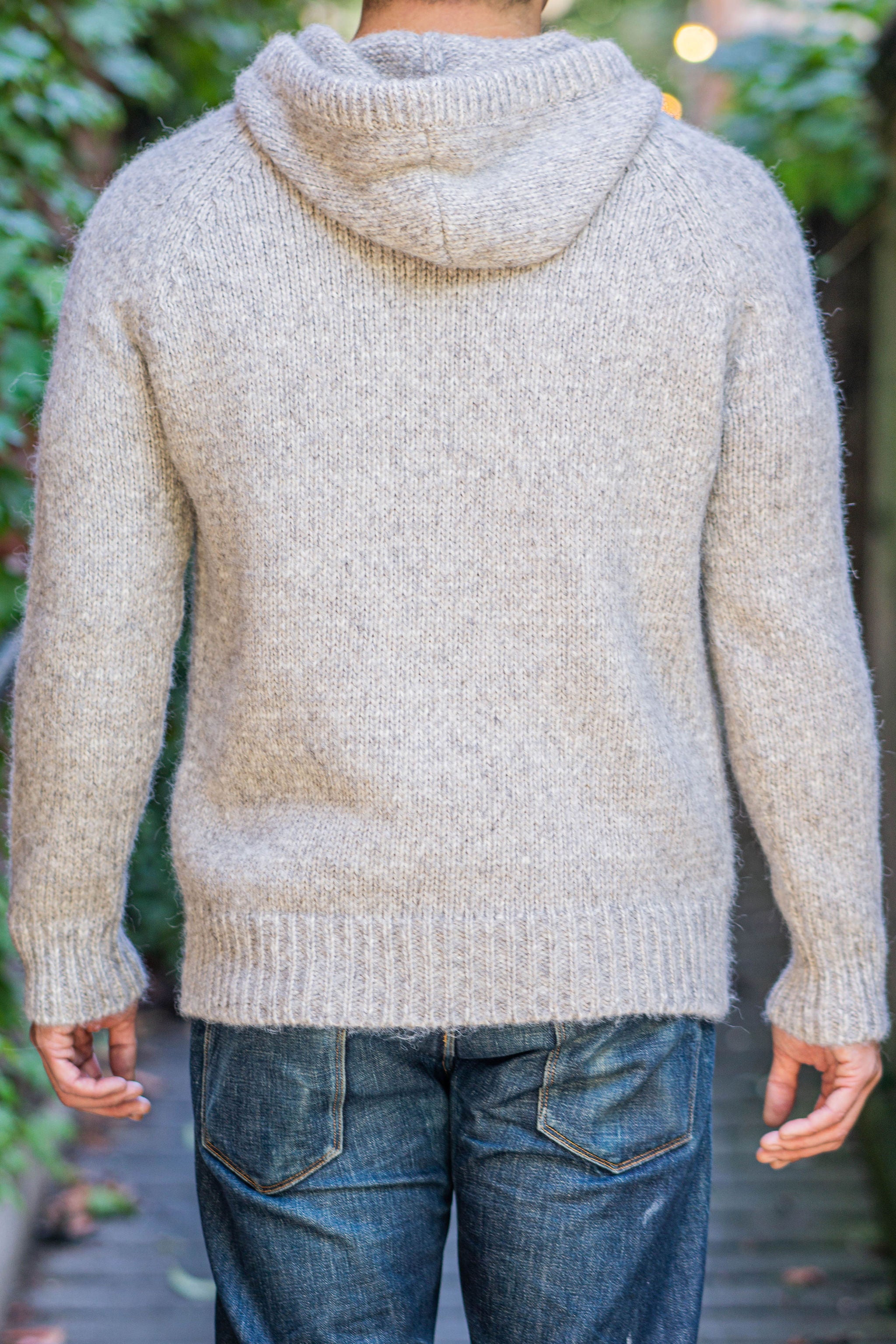 Indi + Ash Nova Hoody - Grey/Walnut Alpaca