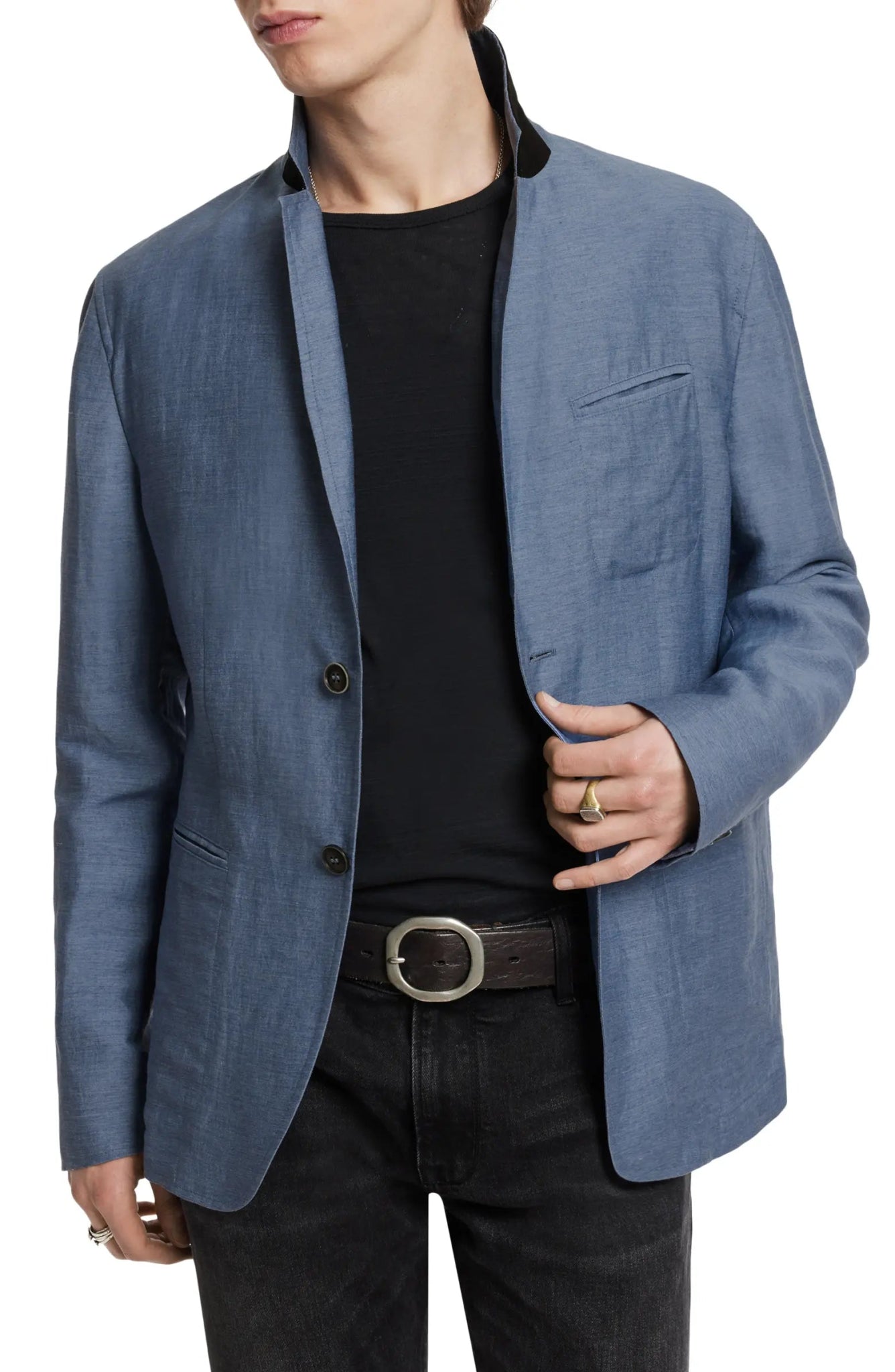 John Varvatos Notch Lapel Jacket in Dutch Blue