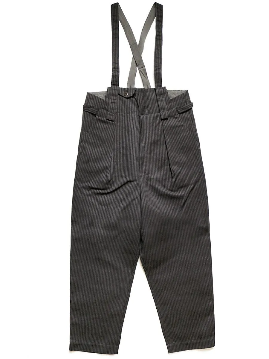 Kapital Heather stripe bash overalls pants