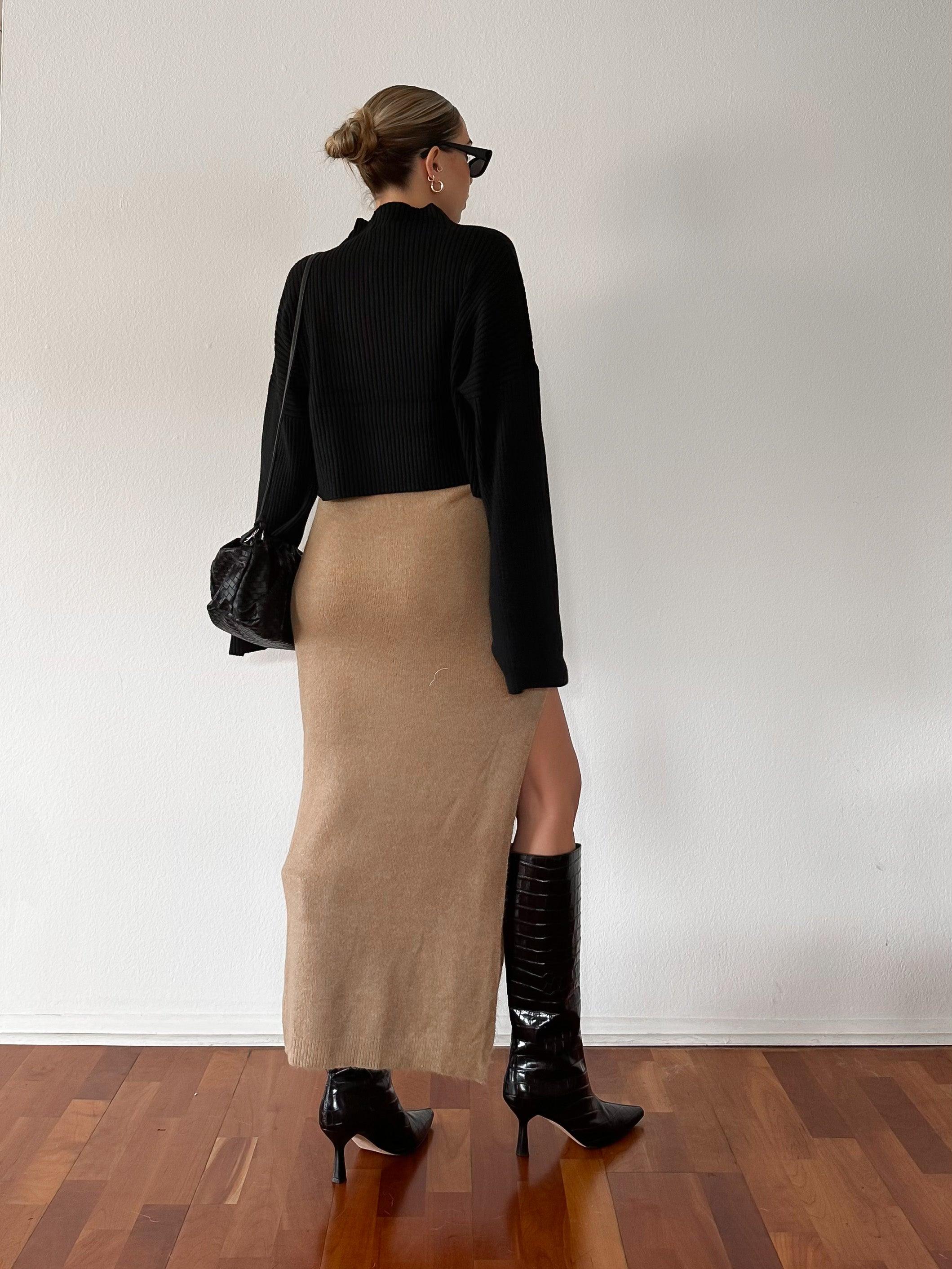 Knitted And Fitted Midi Skirt - FINAL SALE