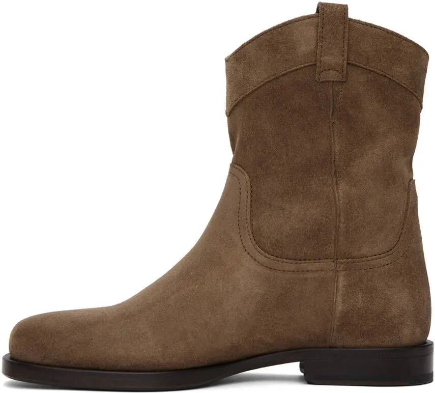 LEMAIRE Brown Western Boots