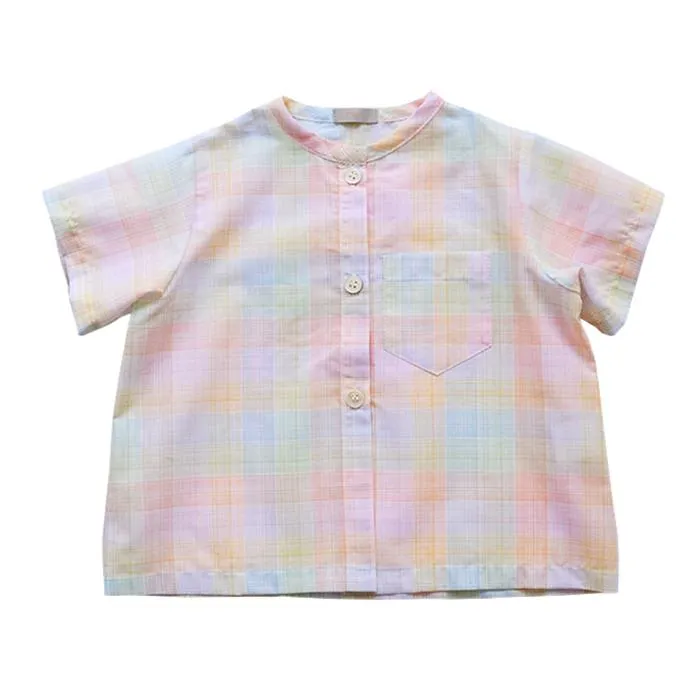 Makié Baby And Child Brett Shirt Rainbow Check