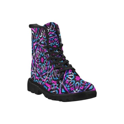 Mandala Art Women's Black Boots