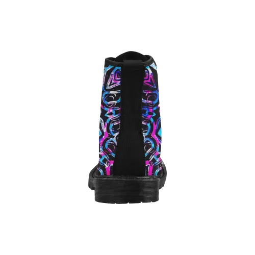 Mandala Art Women's Black Boots