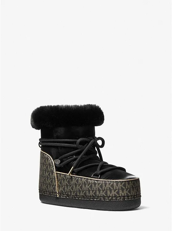 Michael Kors Zelda Sherpa and Faux Suede Boot