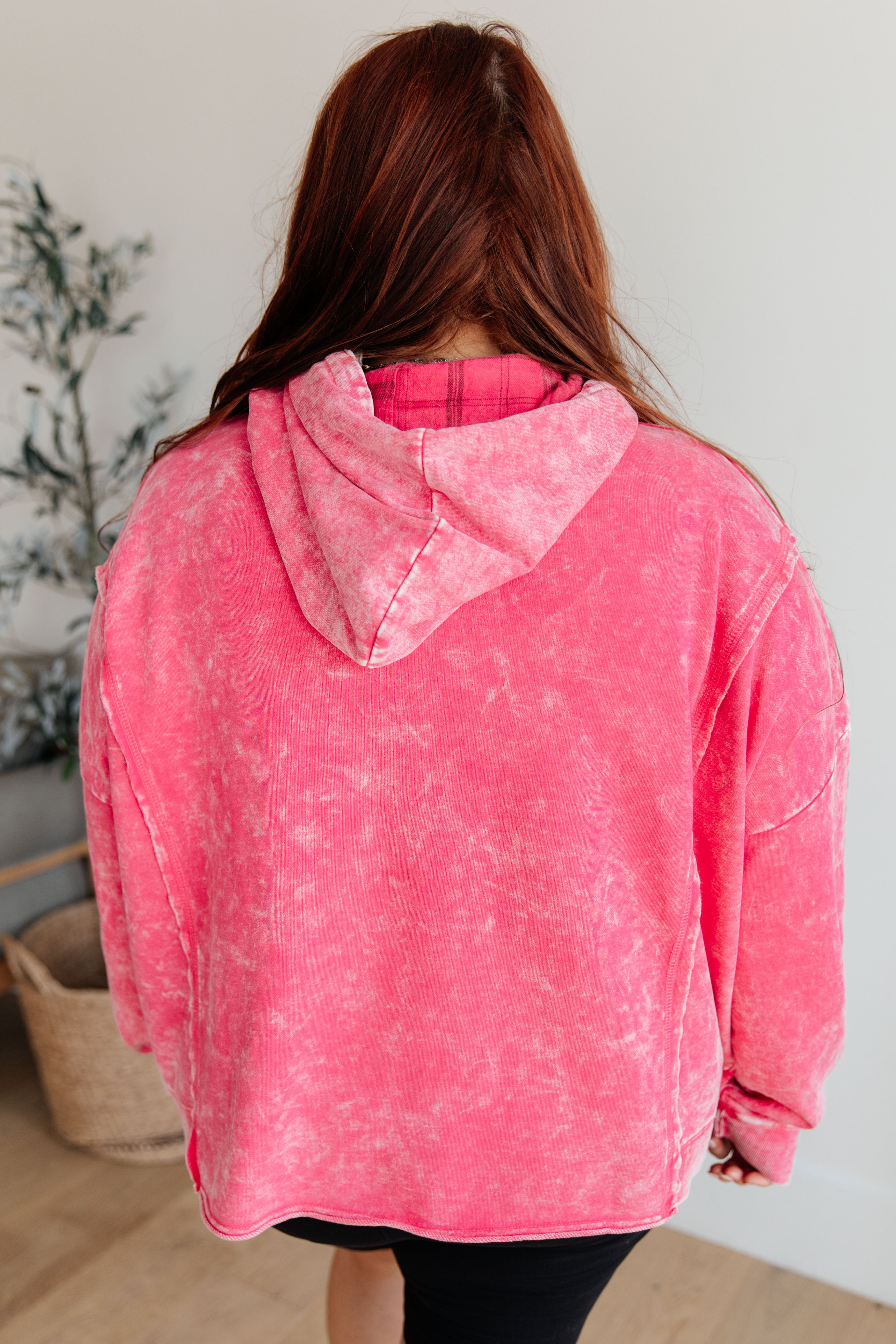 Mineral Washed Pink Hoodie