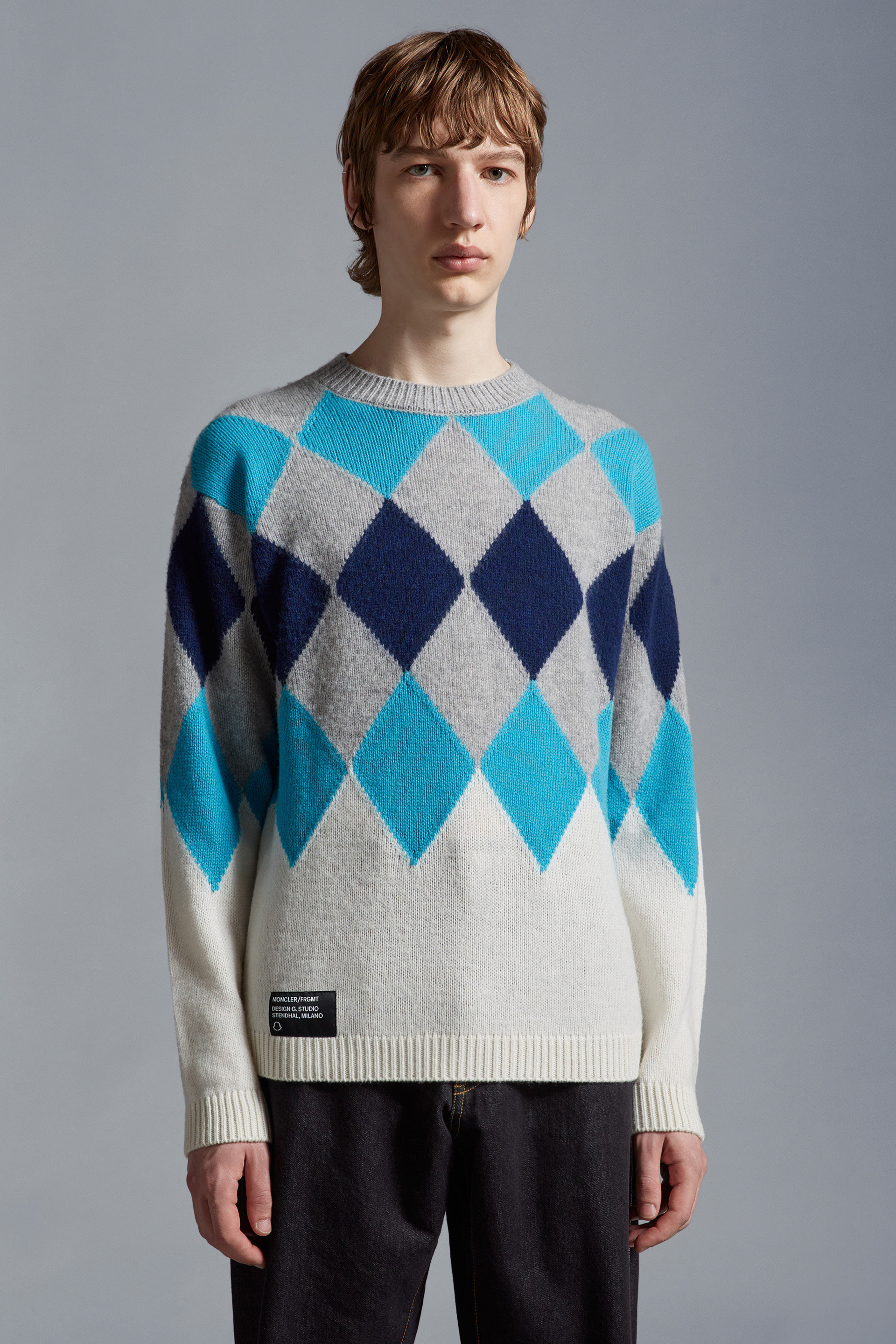 MONCLER  |Argyle Wool & Cashmere Sweater