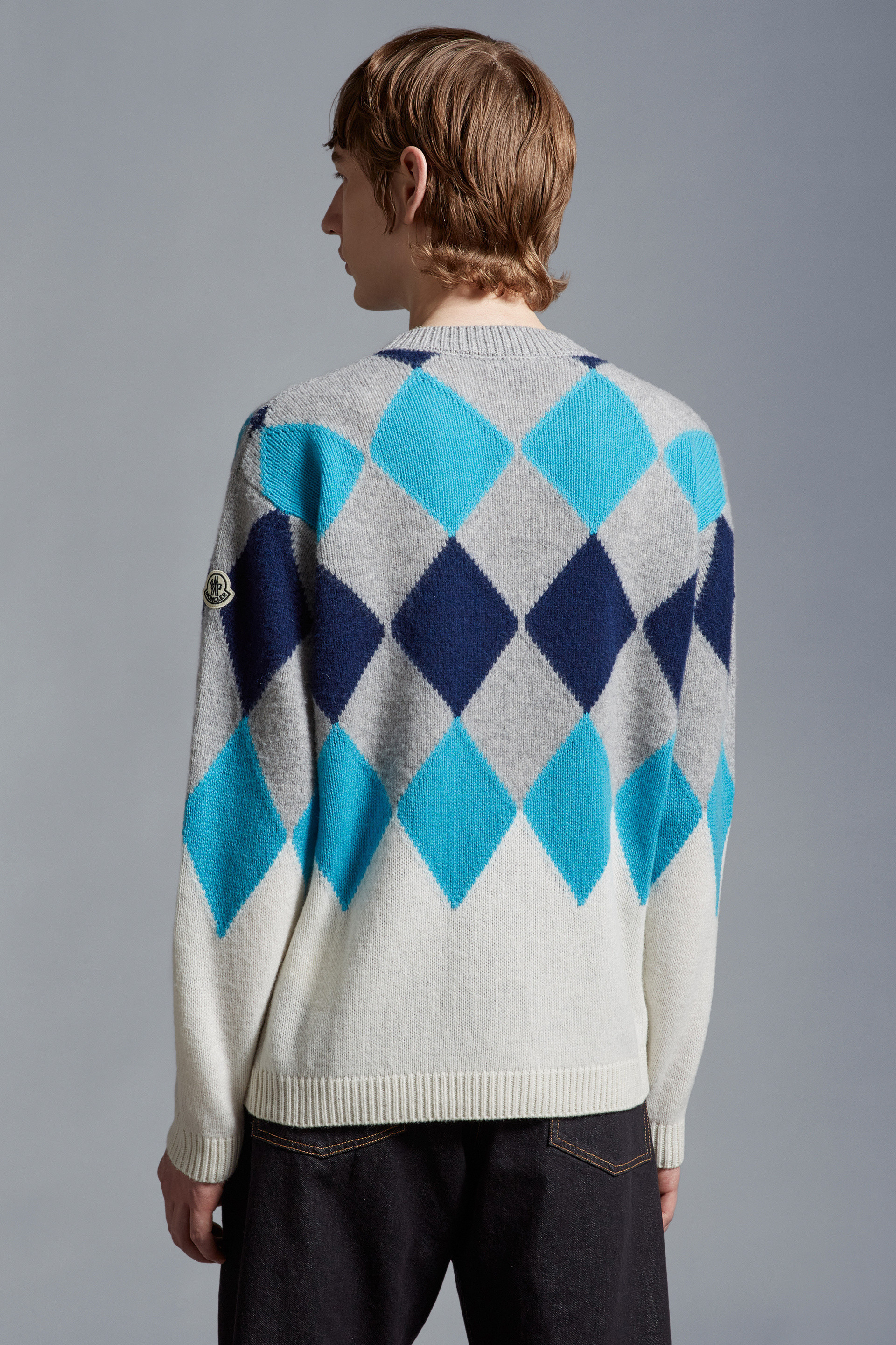 MONCLER  |Argyle Wool & Cashmere Sweater