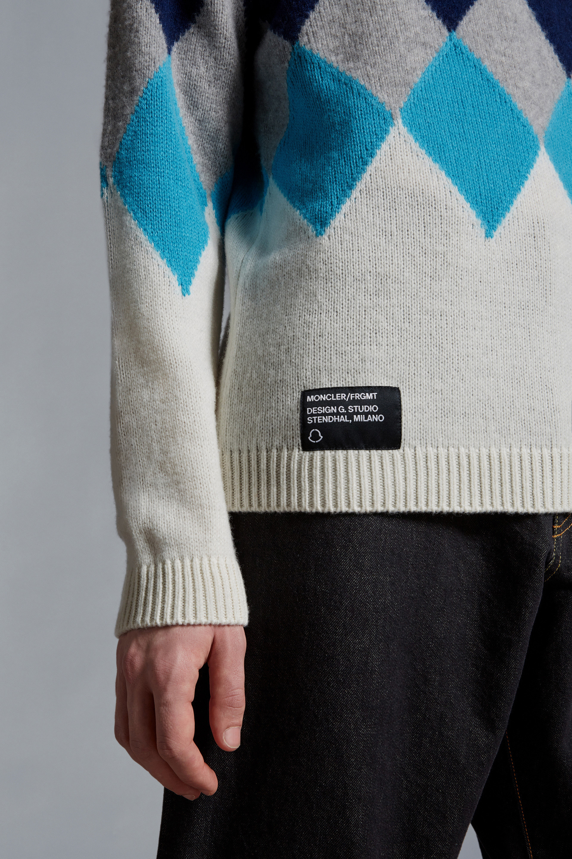 MONCLER  |Argyle Wool & Cashmere Sweater