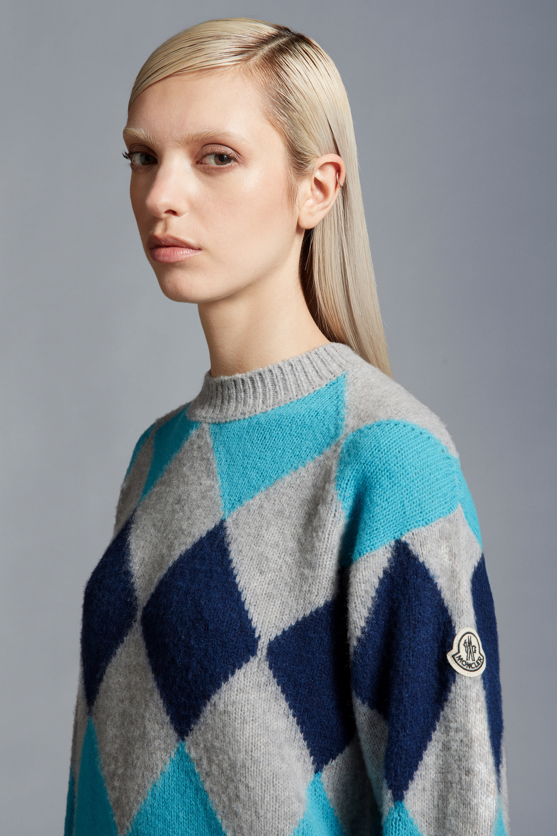 MONCLER  |Argyle Wool & Cashmere Sweater