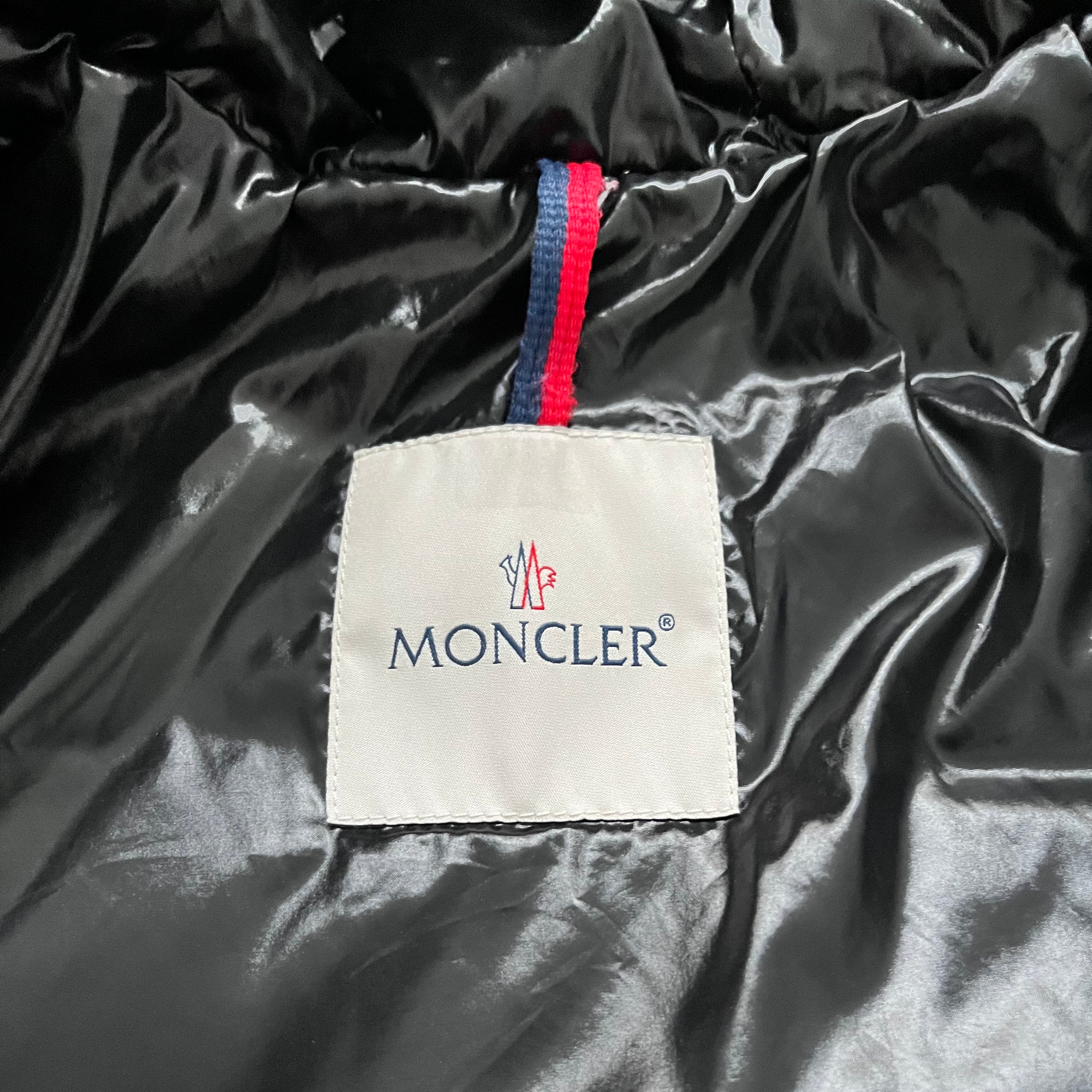 Moncler Black Down Coat With Velour Detail: 4 Years