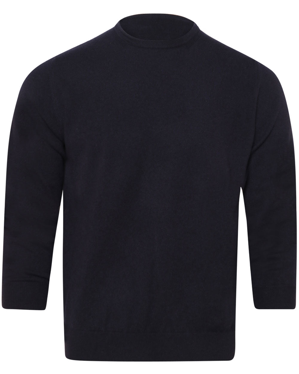 Navy Blue Kid Cashmere Crewneck Sweater