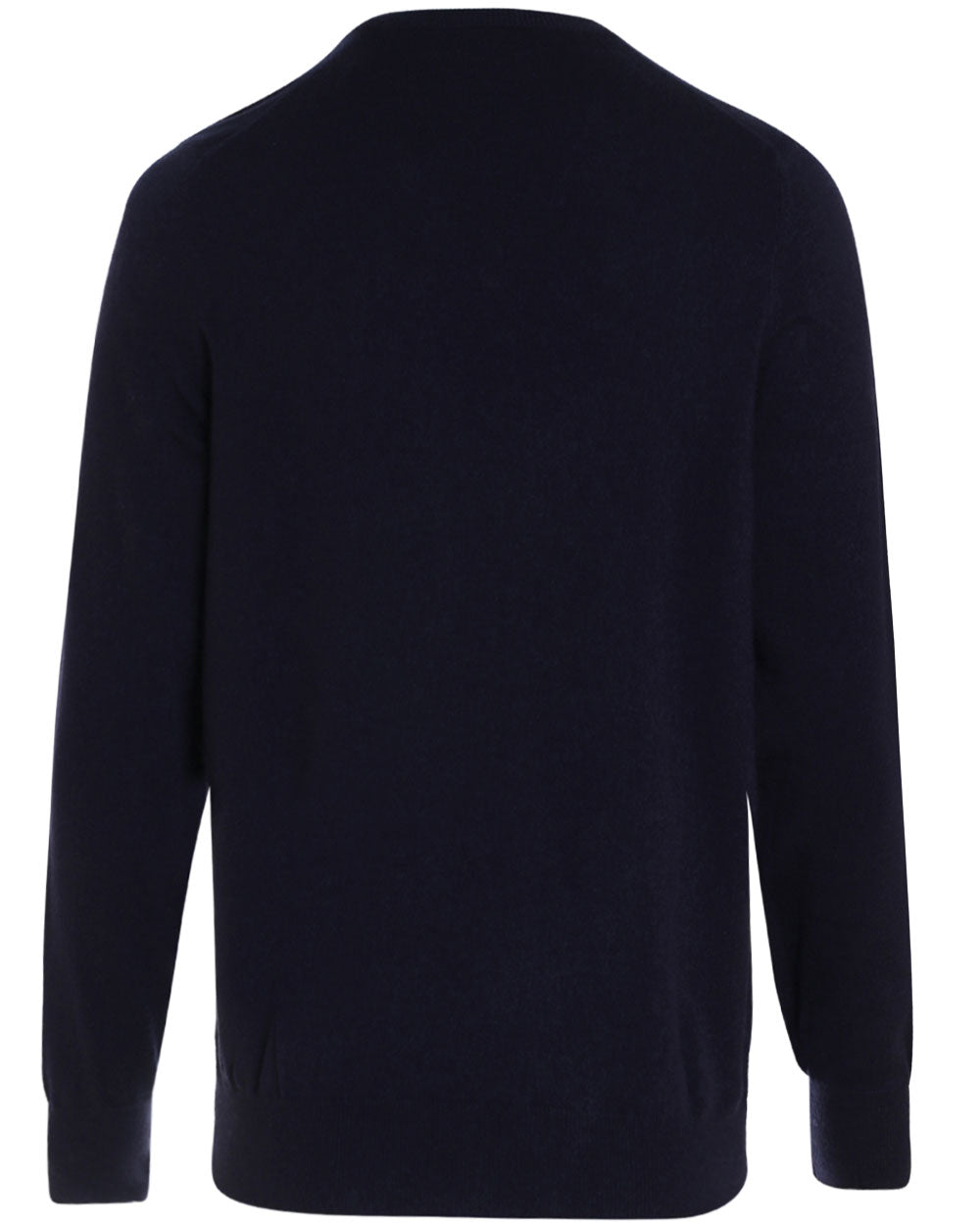 Navy Cashmere V-Neck Sweater