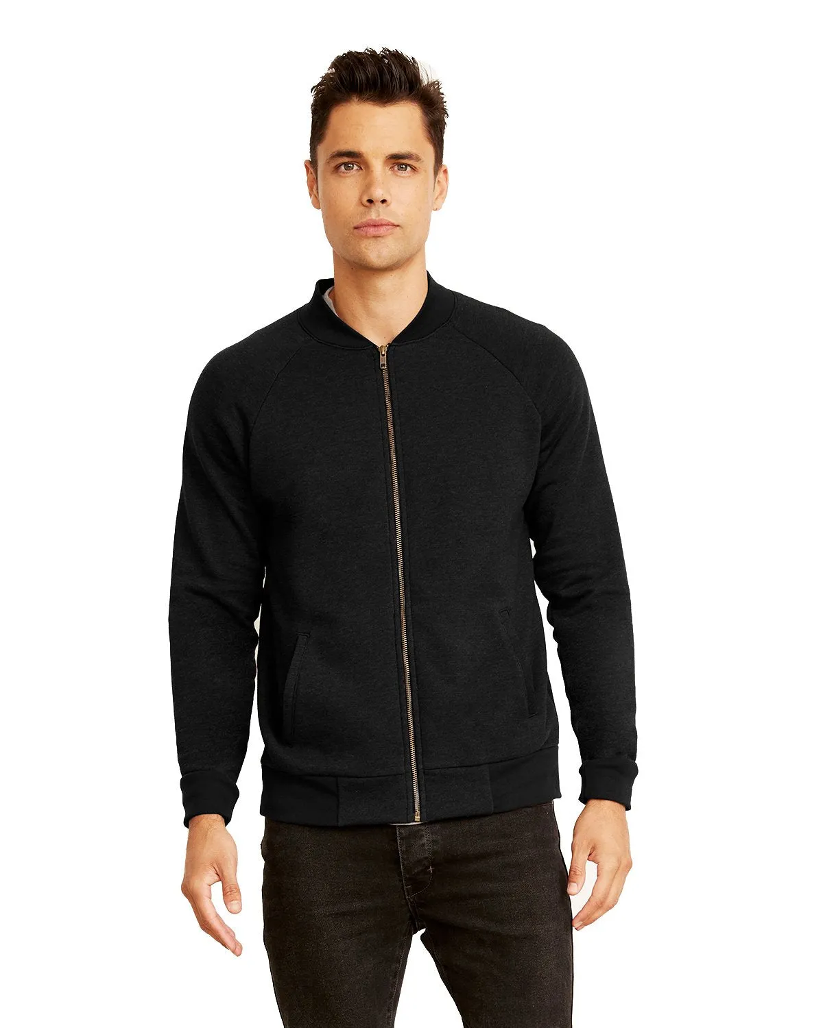 Next Level Unisex Pch Bomber Jacket 9700 Heather Black