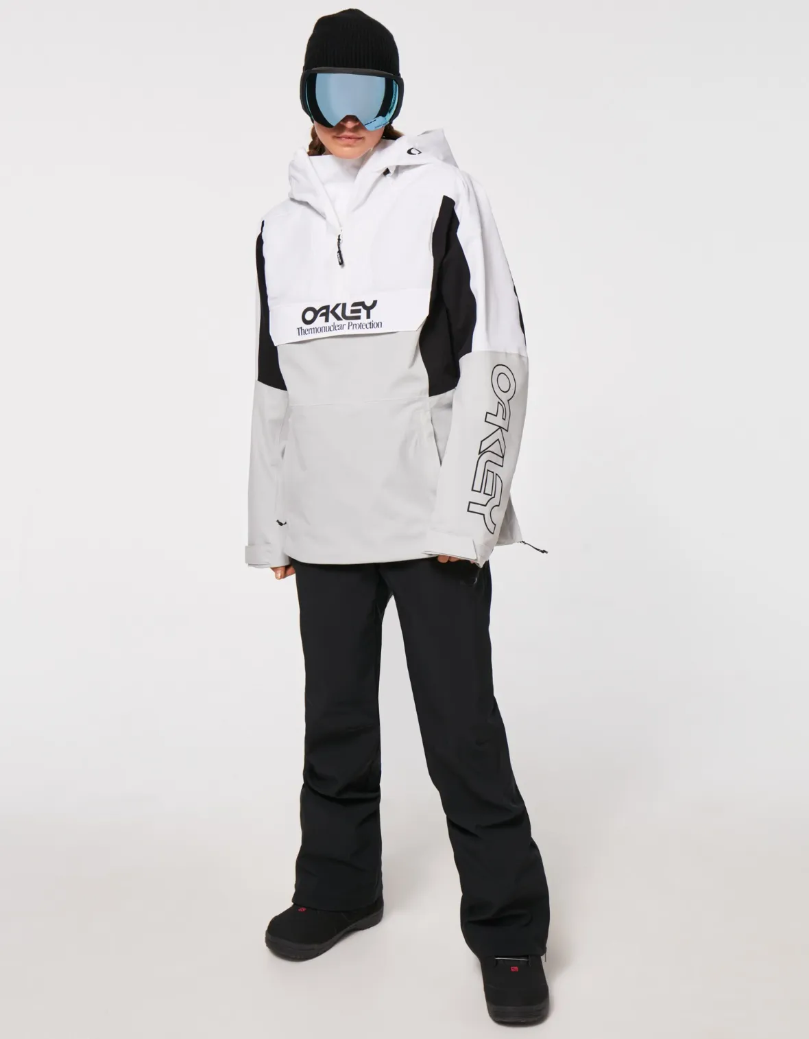 Oakley TNP Insulated Anorak Women's Winter Jacket - White / Grey - XXL