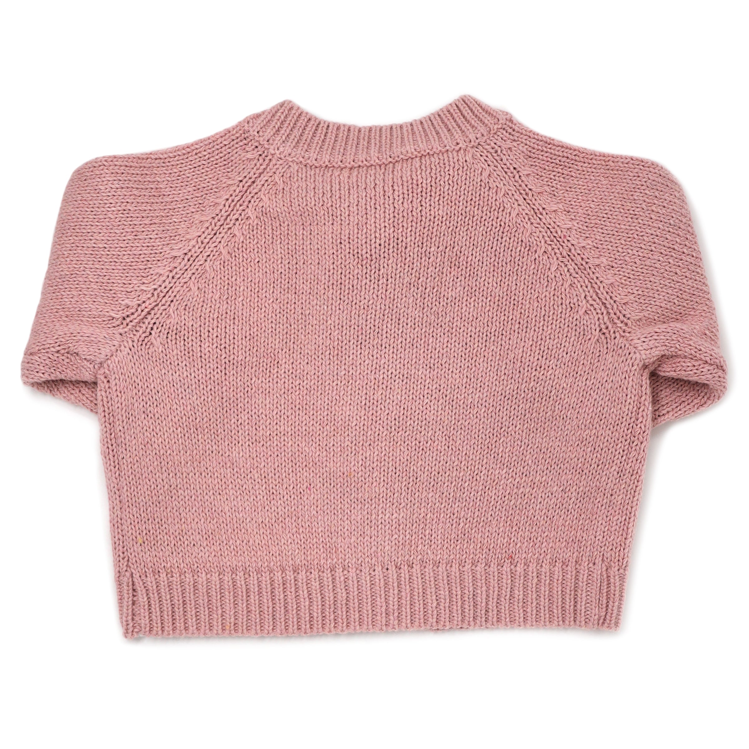 oh baby! Scandi Bow Knit Cardigan - Vintage Rose