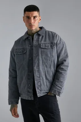 Oversized Padded Denim Jacket