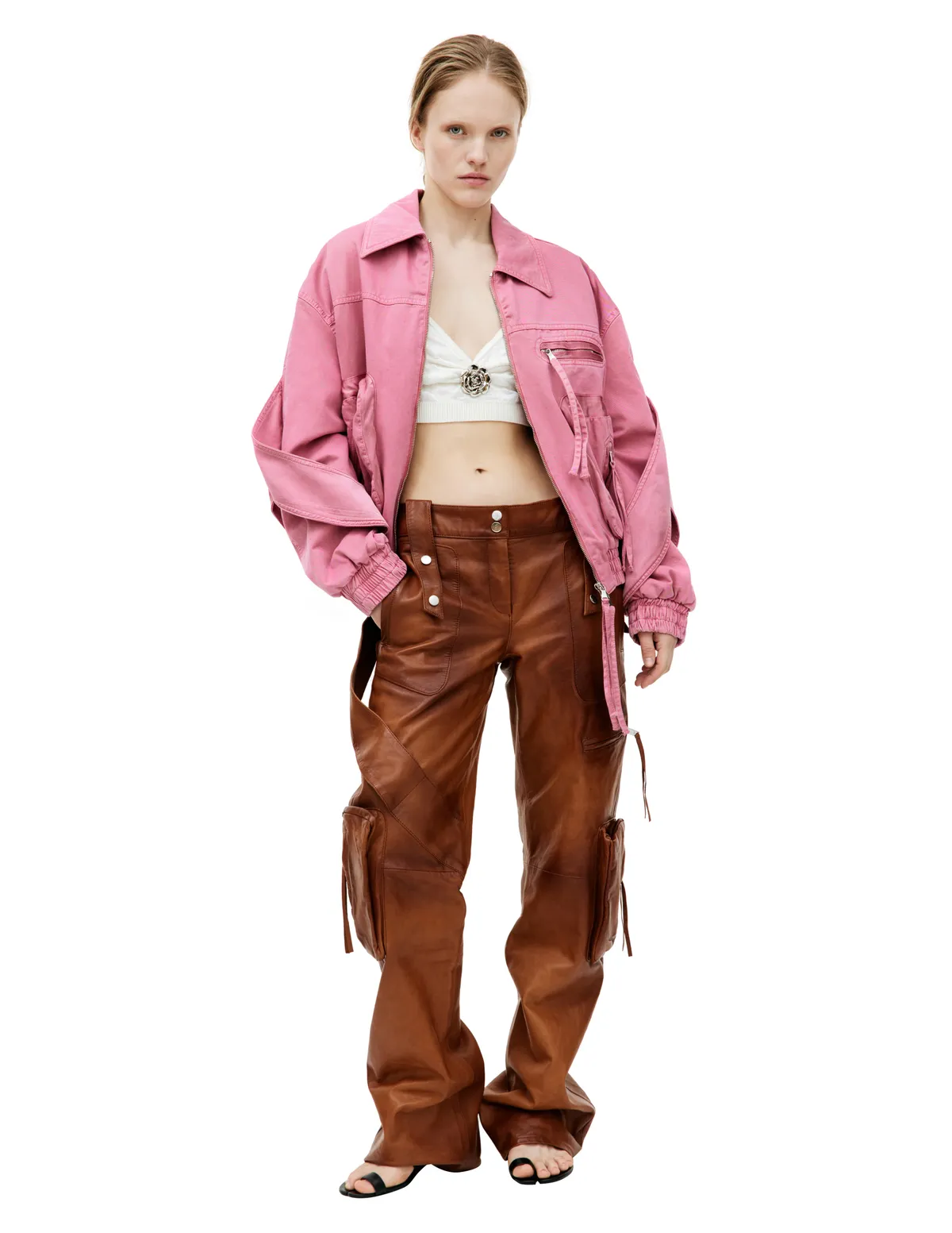 Padded Bomber Jacket - Pink