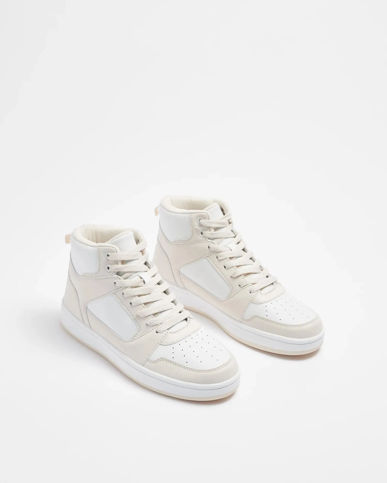 popular  Girls Youth Hi Top Sneaker - Cream