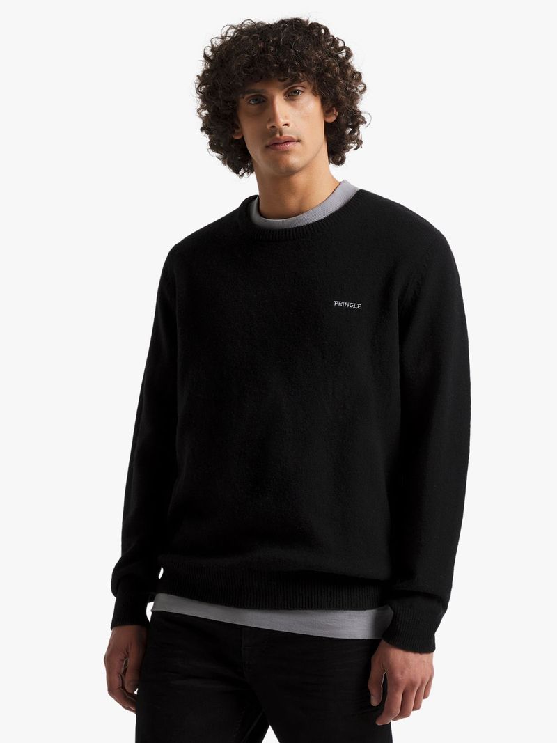 Pringle Mkni1302 Johnson Ls Lambswool Crewneck Sweater