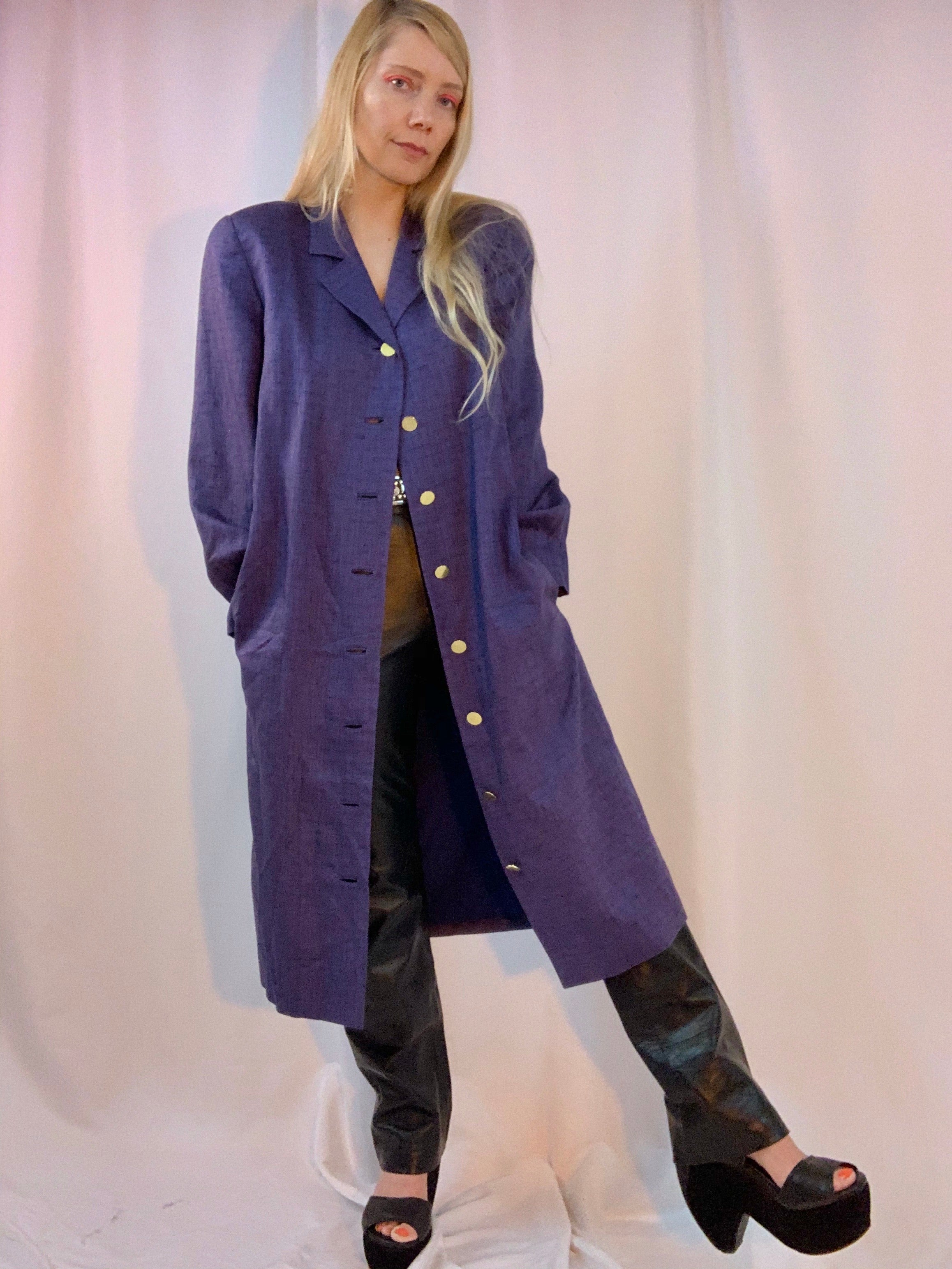 Purple duster coat