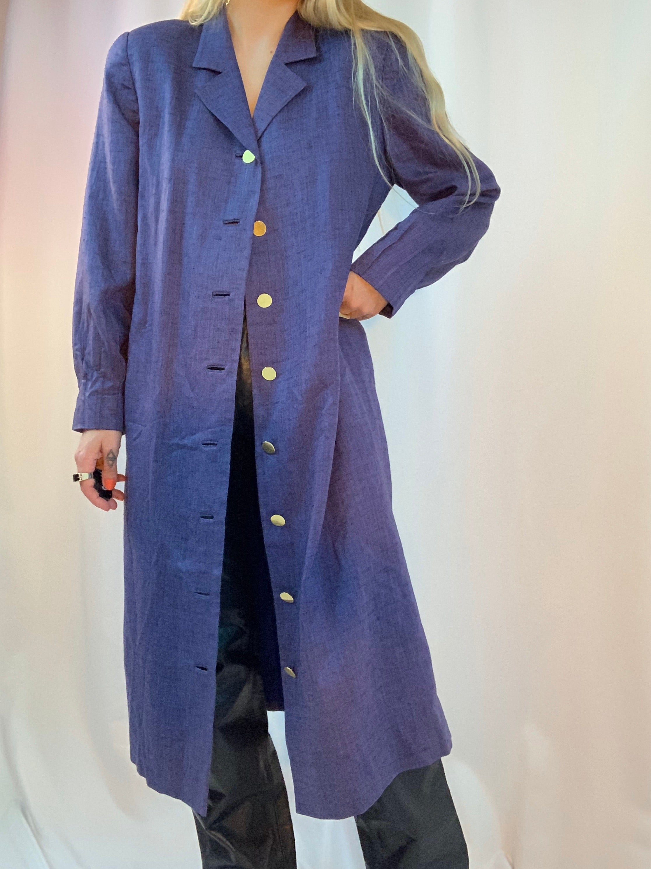 Purple duster coat