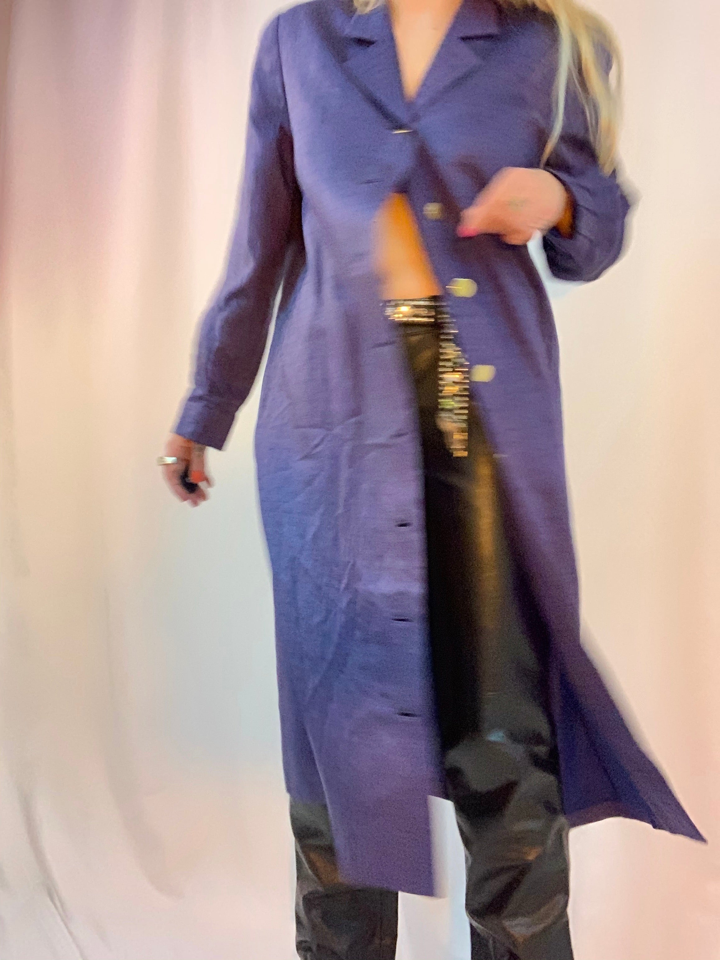 Purple duster coat