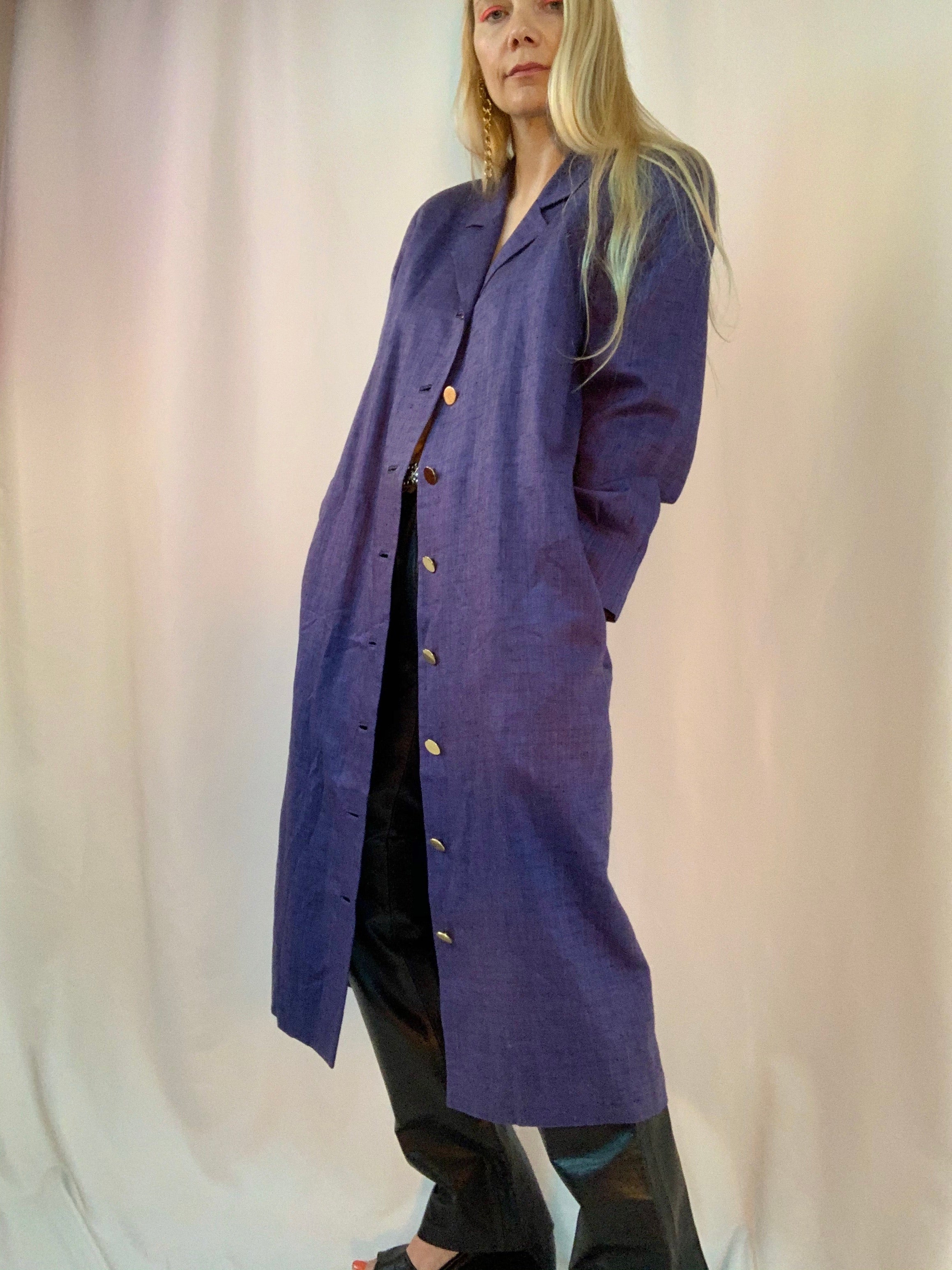 Purple duster coat