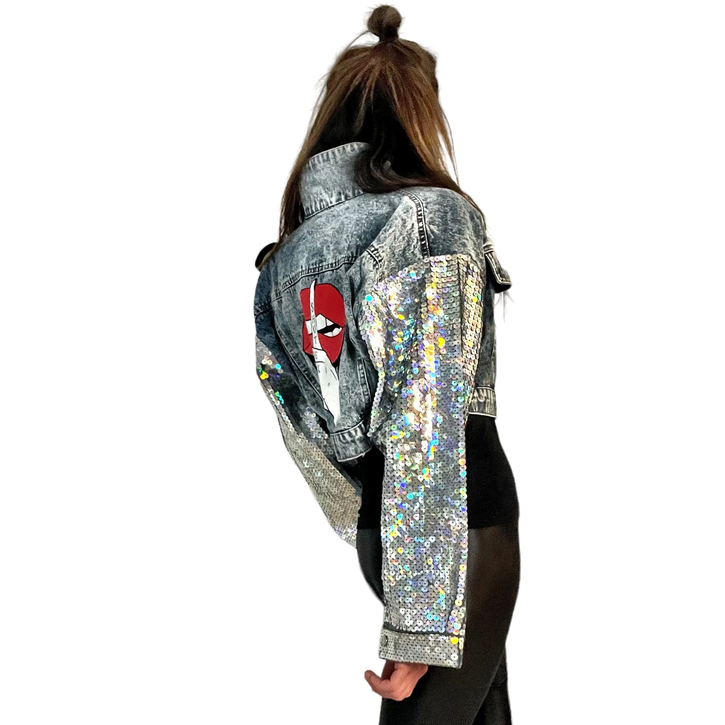 'Quiet Vibes' Denim Jacket