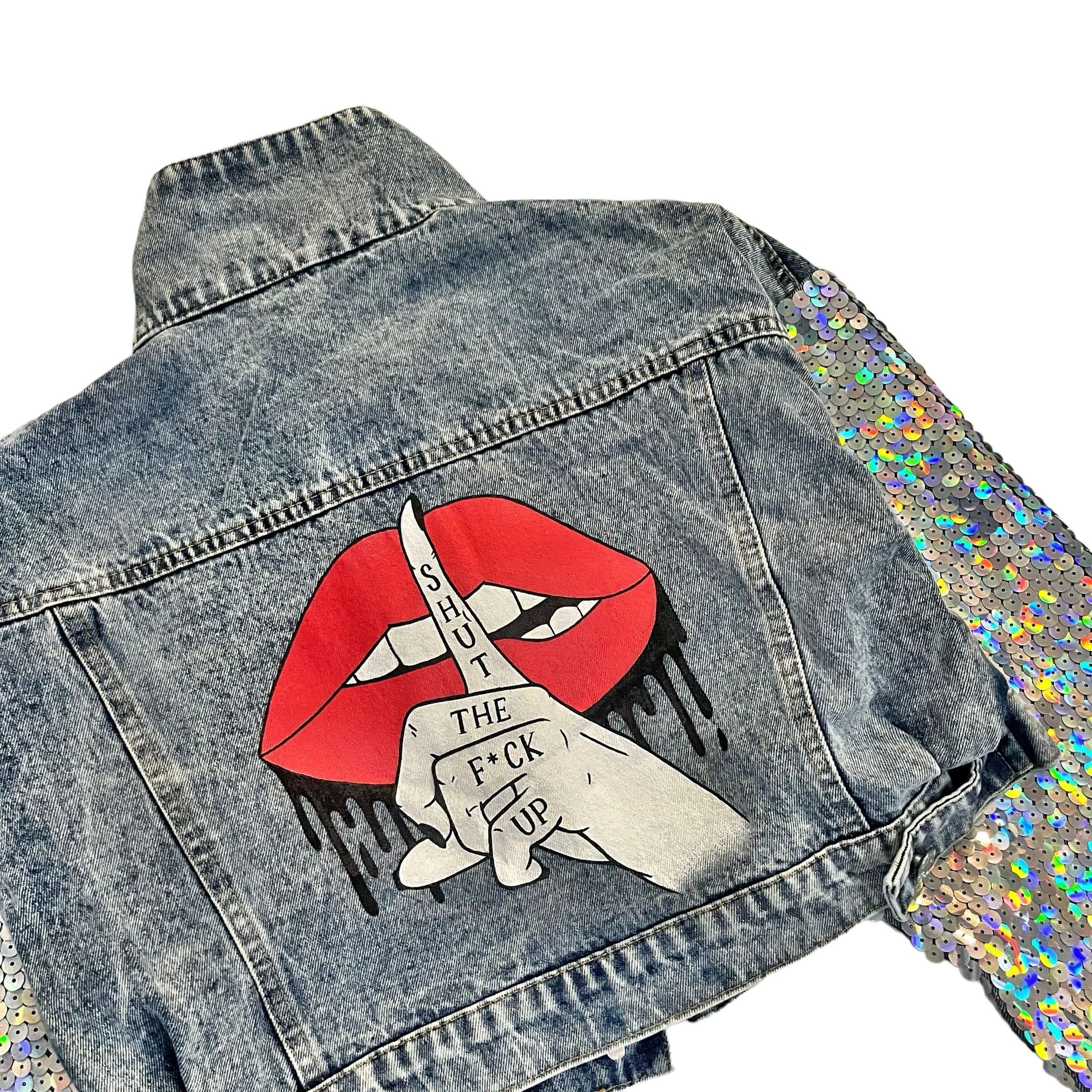 'Quiet Vibes' Denim Jacket