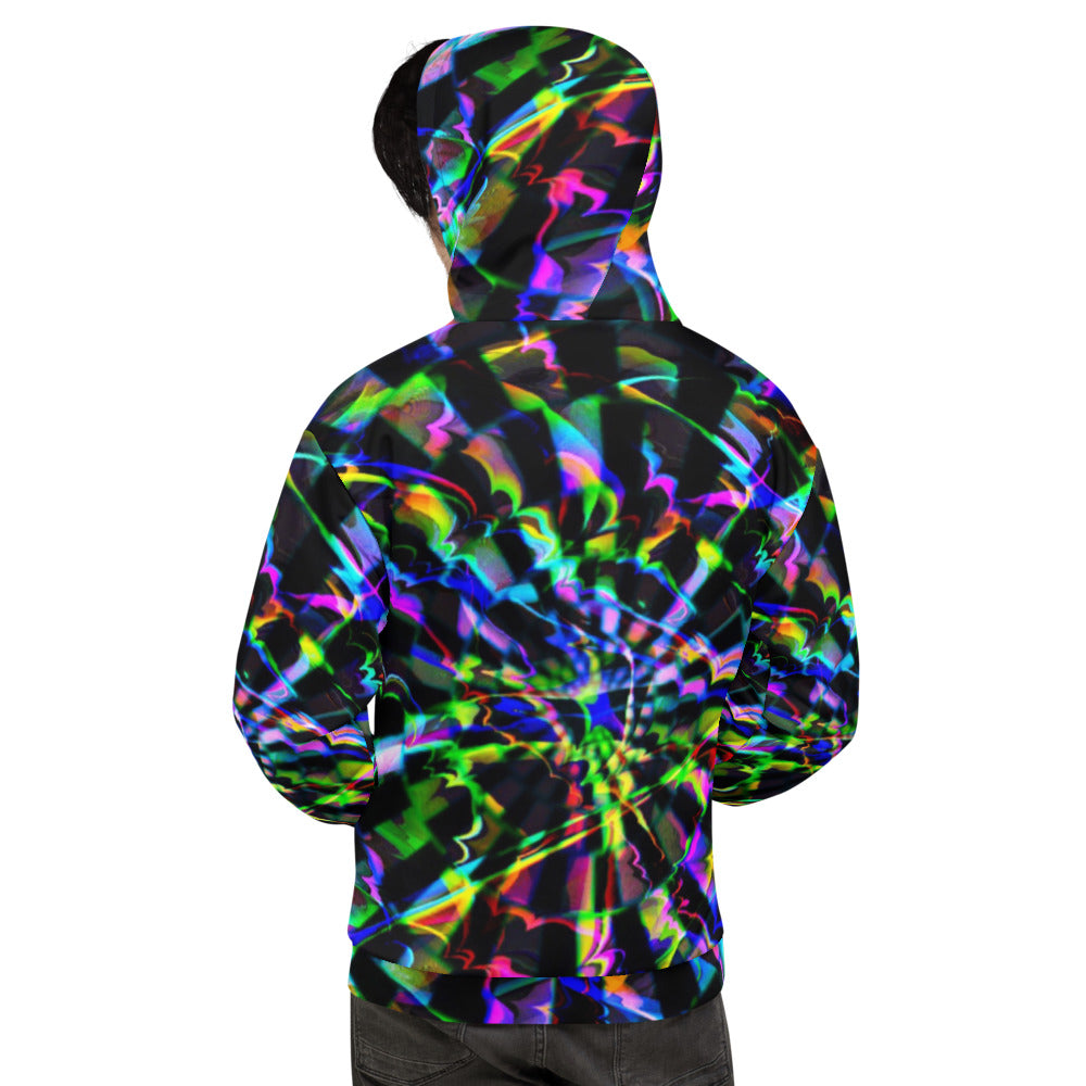 Rainbow Glitch Pullover Hoodie