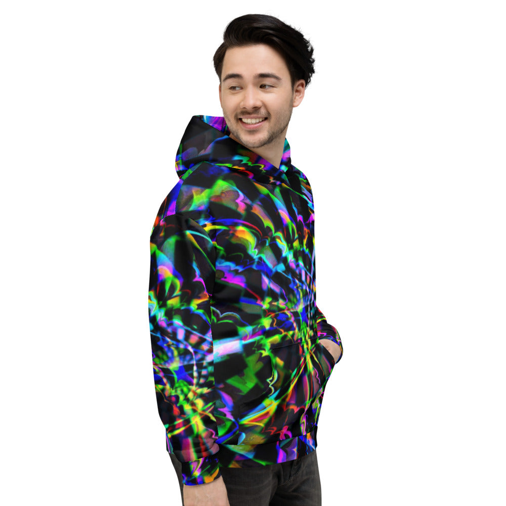 Rainbow Glitch Pullover Hoodie