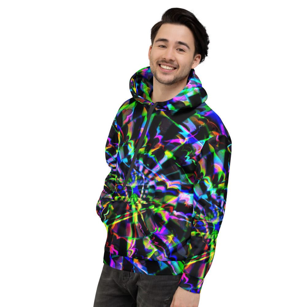 Rainbow Glitch Pullover Hoodie