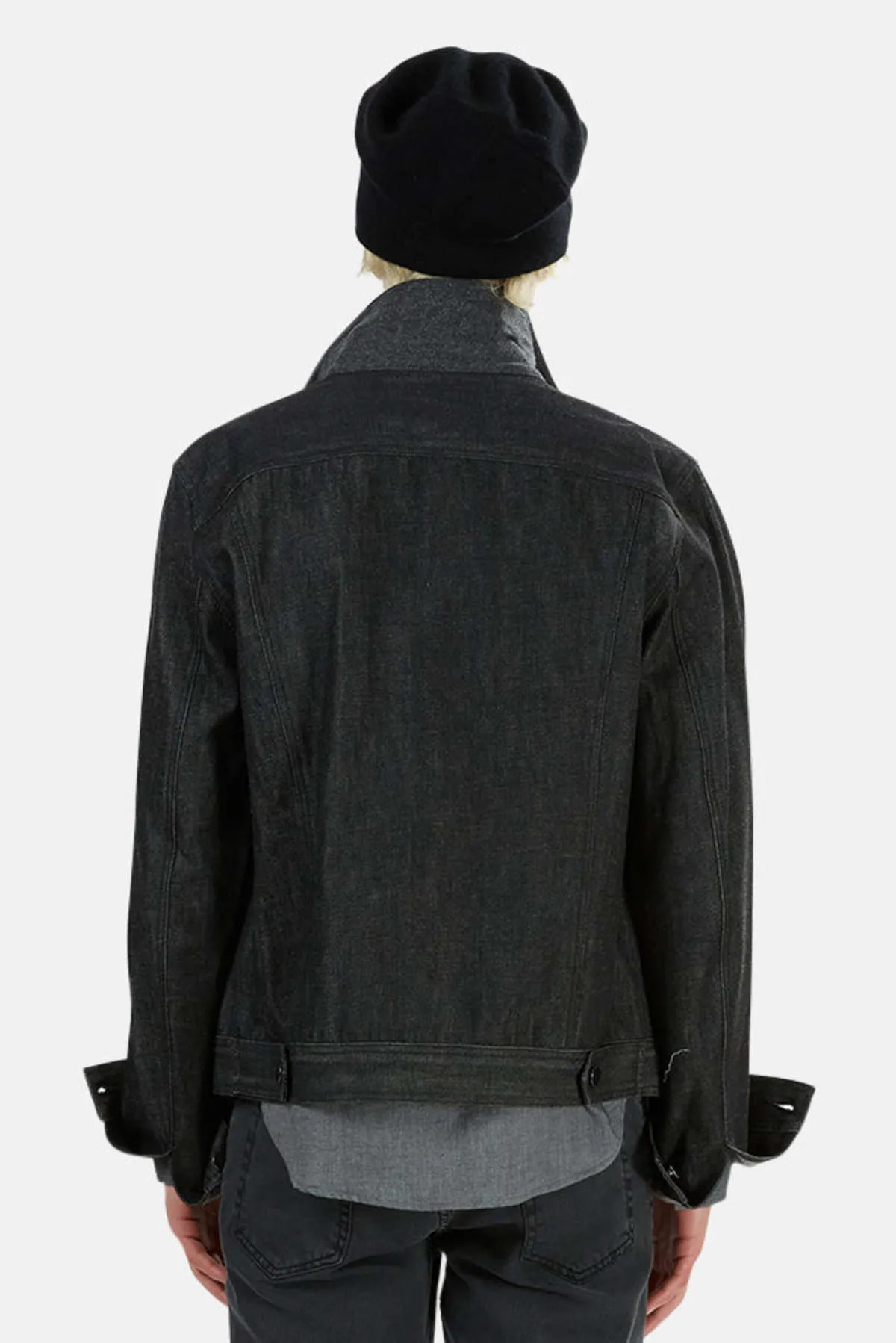 Raw Denim Jacket - Black