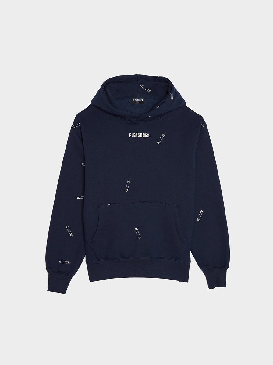 Safety Pin Hoodie, Navy