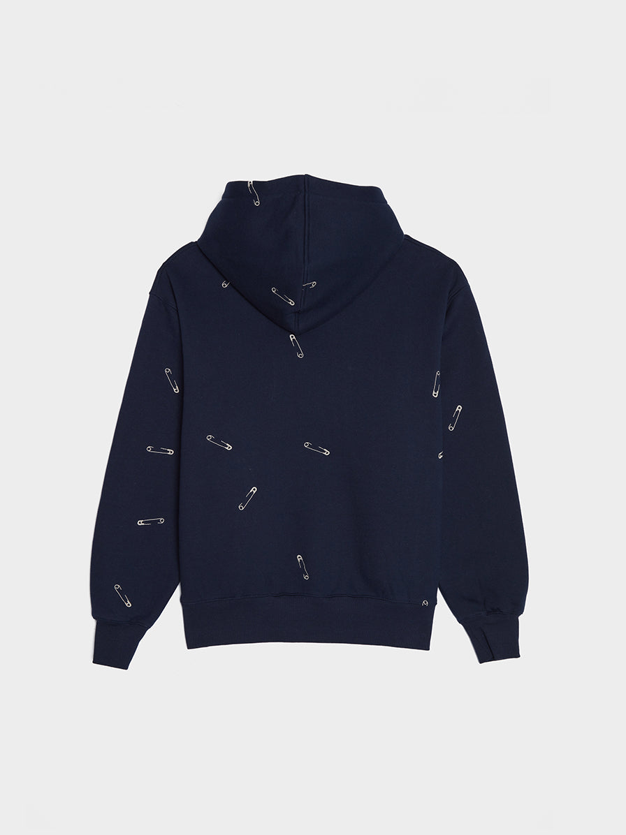 Safety Pin Hoodie, Navy