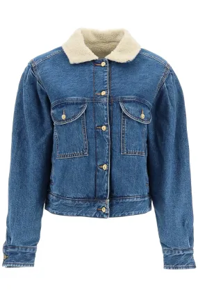 'Shire Sapphire' Denim Jacket With Teddy Fleece Lining