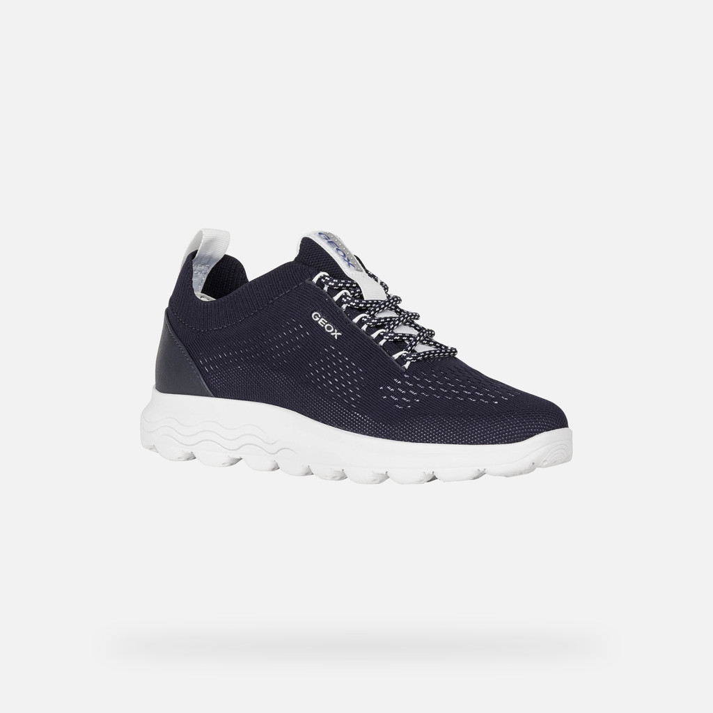 SNEAKERS GEOX DONNA SPHERICA IN TESSUTO BLU NAVY D15NUA 0006K C4002