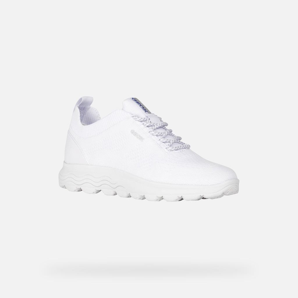 SNEAKERS GEOX DONNA SPHERICA IN TESSUTO WHITE D15NUA 0006K C1000