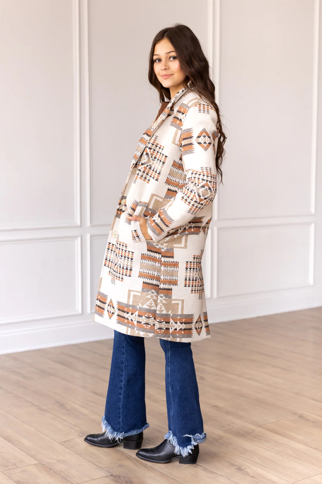 SOUTHWEST SANDS AZTEC PEACOAT