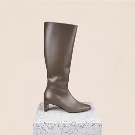 Stella- Dark Taupe Calf Leather