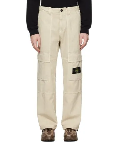 Stone Island Beige Relaxed-Fit Cargo Pants