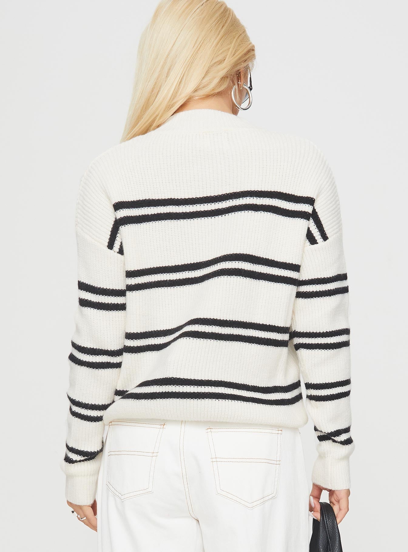 Stortini Stripe Sweater White / Black