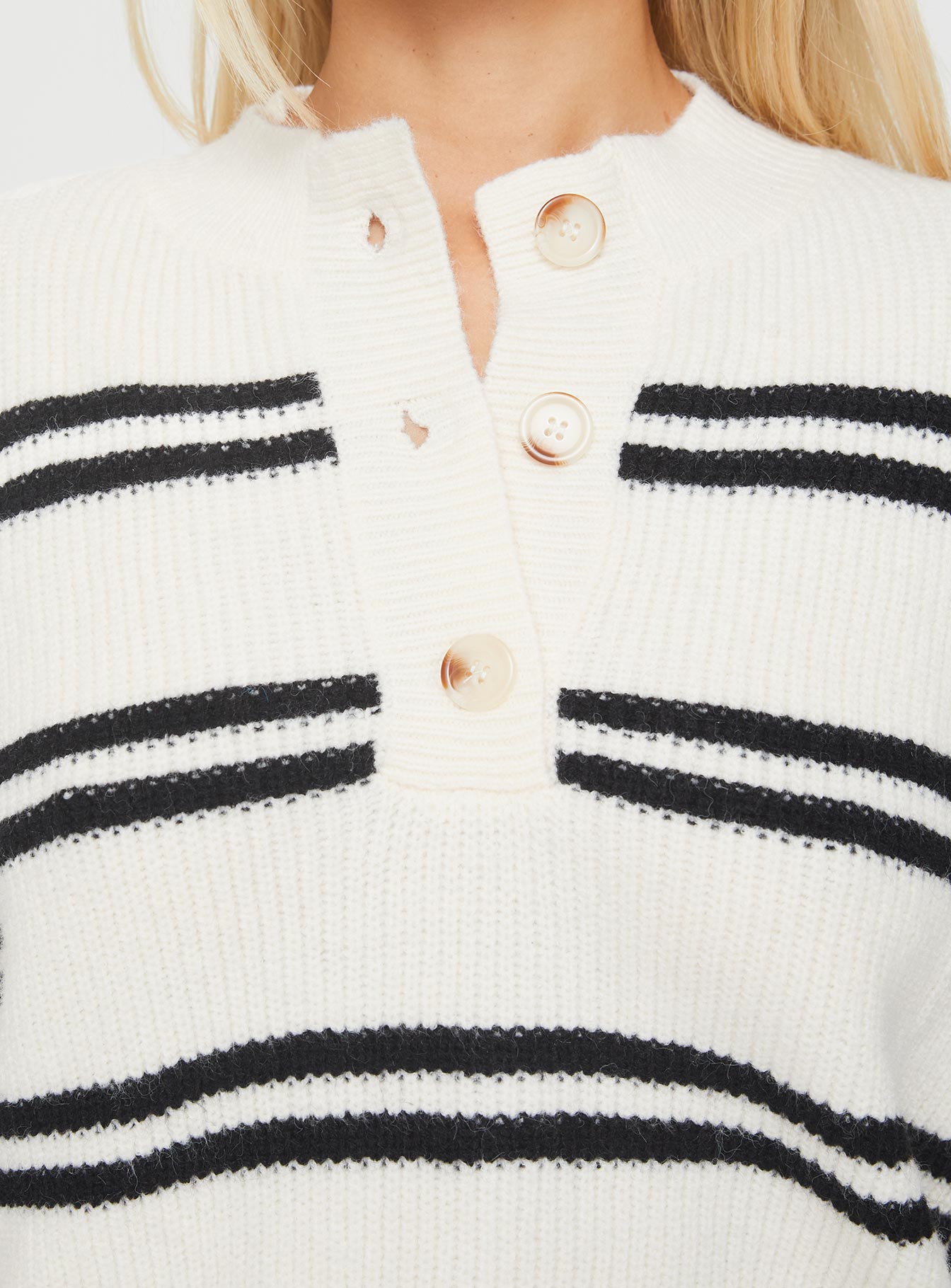 Stortini Stripe Sweater White / Black