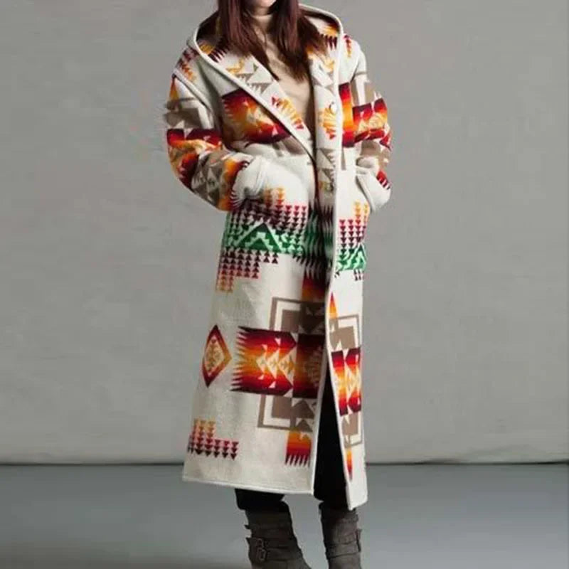 Stylish Southwestern Hooded Coat in Size S5XL Various Colors