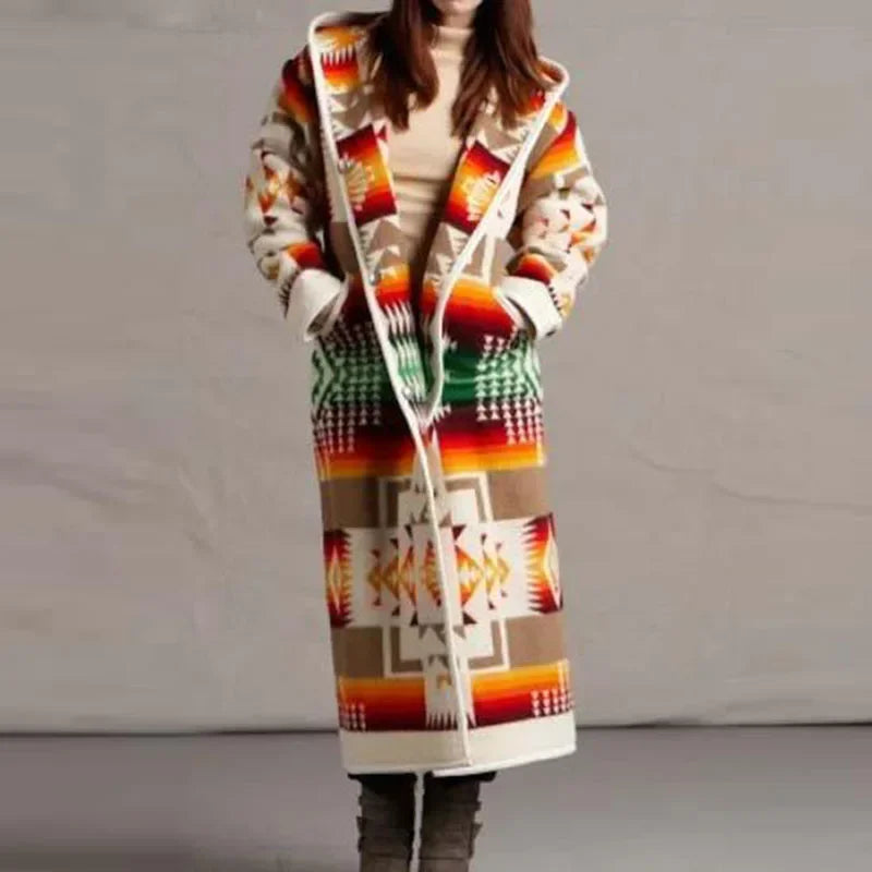 Stylish Southwestern Hooded Coat in Size S5XL Various Colors