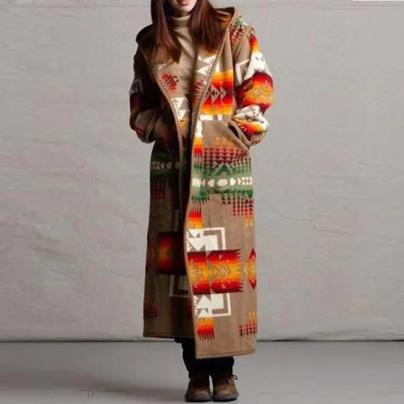 Stylish Southwestern Hooded Coat in Size S5XL Various Colors