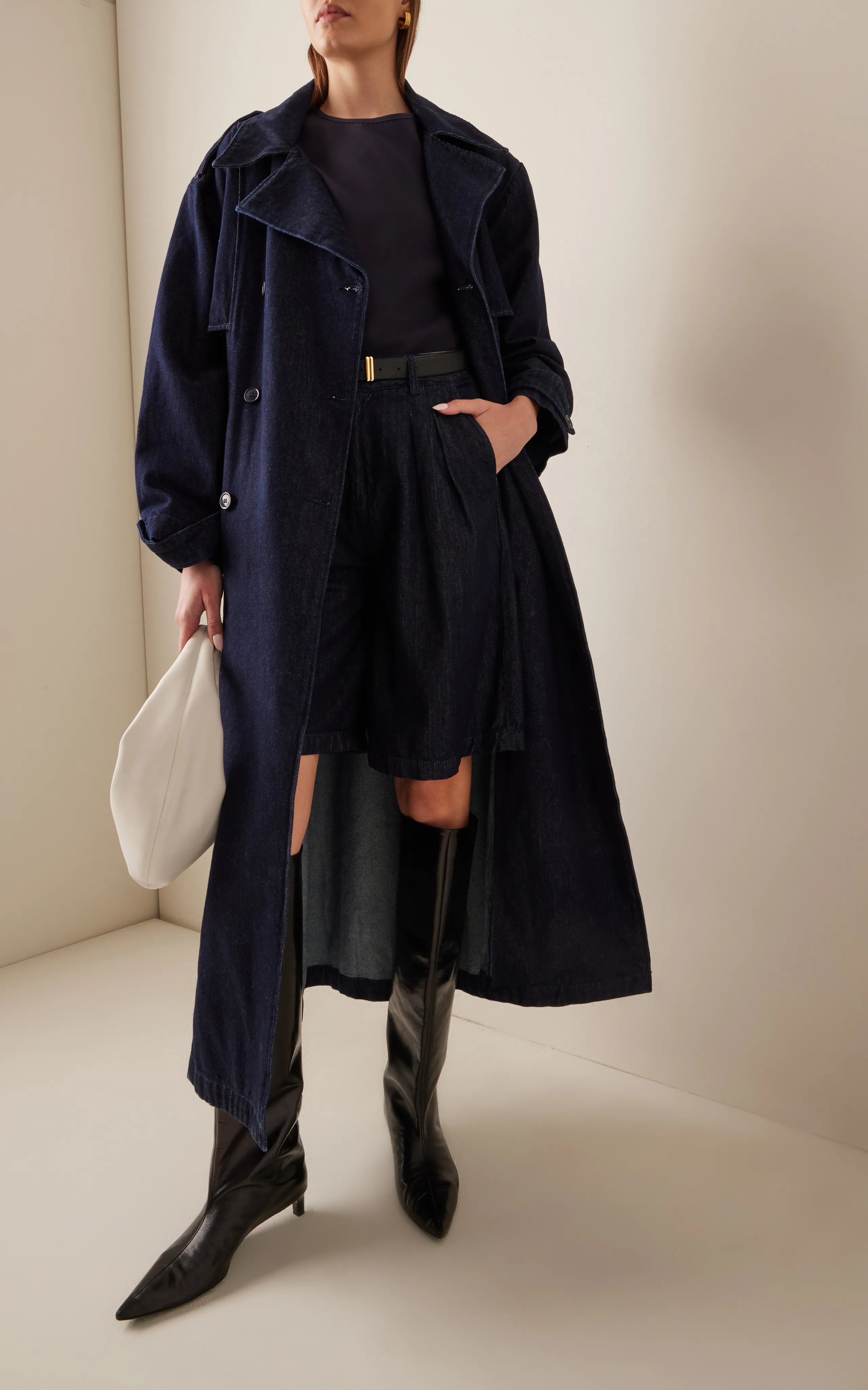 The Frankie Shop Nikola Denim Trench Coat