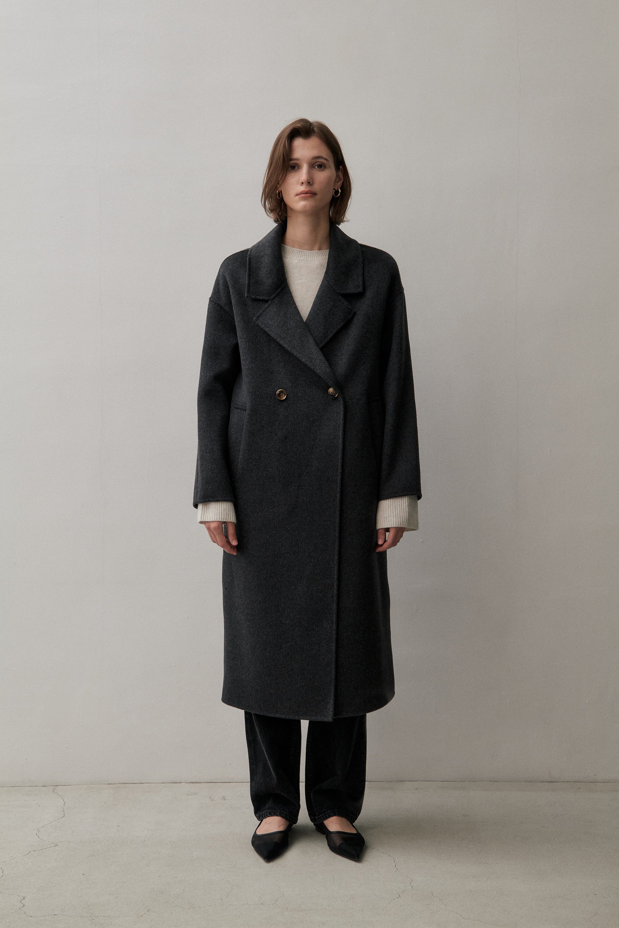 THE LONDON COAT - CHARCOAL 90/10