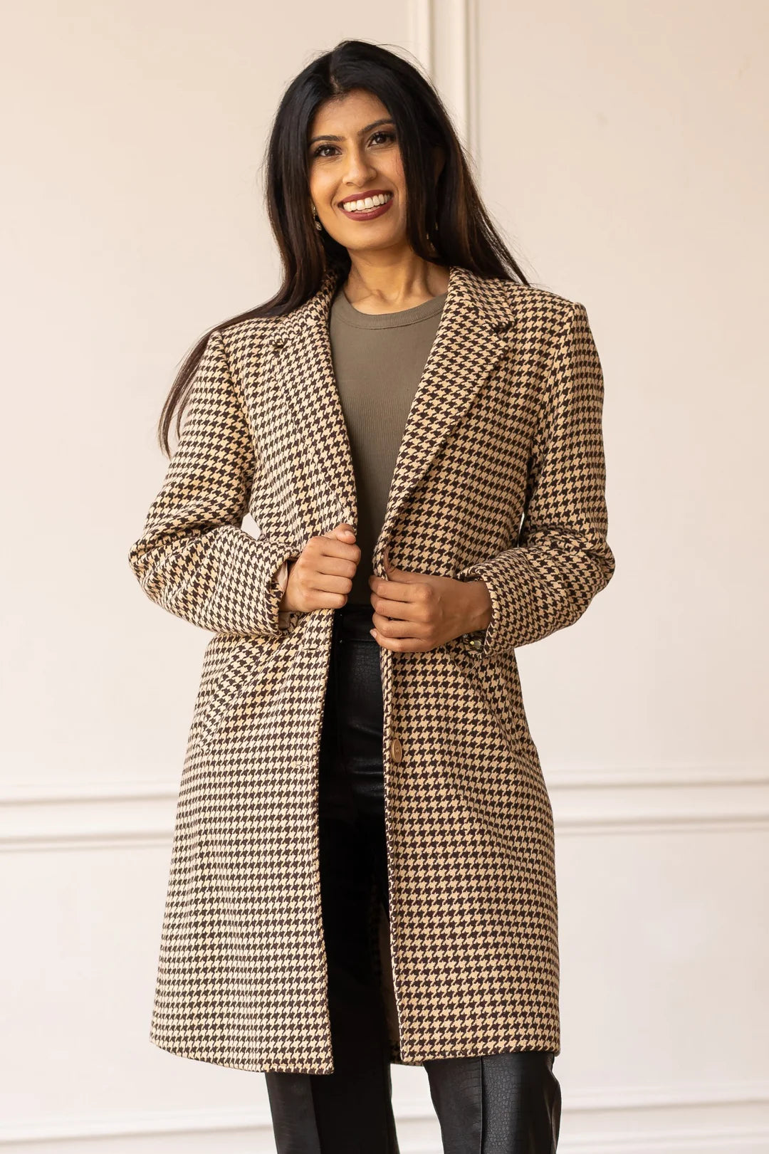 THE PHOEBE COAT, HOUNDSTOOTH